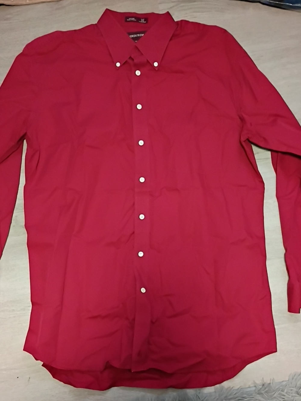 Nordstrom Men’s Red Button-Up Dress Shirt